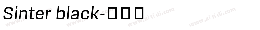 Sinter black字体转换 Sinter black字体转换